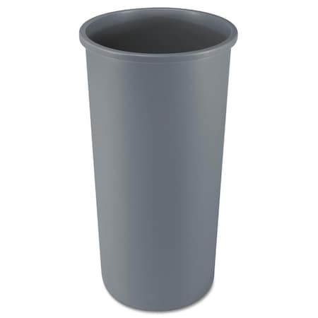 Pinpoint Untouchable Waste Container  Round  Plastic  22 gal  Gray PI196681